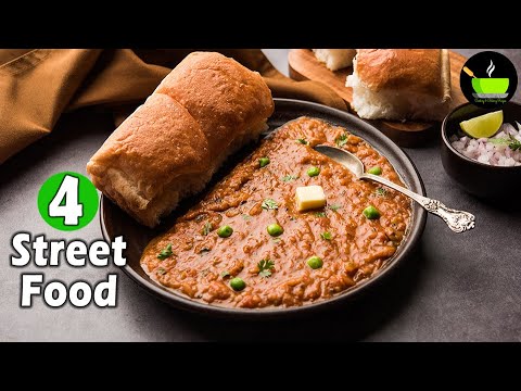 4 Street Foods India | Mumbai Street Food (Chaat Recipes)