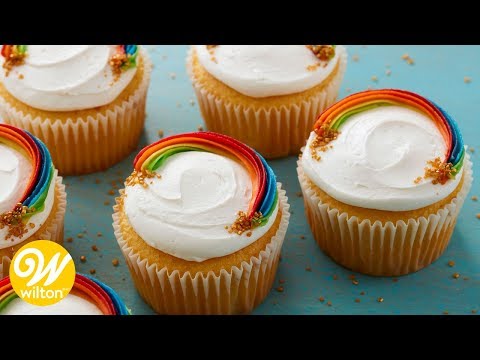 How to Make Golden Rainbow Cupcakes | Wilton
