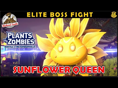 PvZ 3: Battle for Neighborville Sunflower Queen Elite Boss Fight (Garden Ops) Gameplay