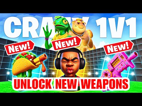 NEW WEAPONS CRAZY 1V1 FFA ALL GUNS & RIDES MAP FORTNITE CREATIVE - ALL SECRETS LOCATIONS PART 36