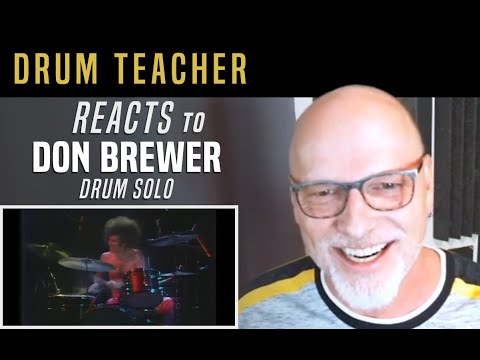 Drum Teacher Reacts to Don Brewer - Drum Solo