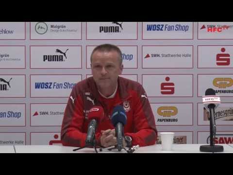 15. Spieltag:  Hallescher FC - SC Fortuna Köln | Pressekonferenz vor dem Spiel