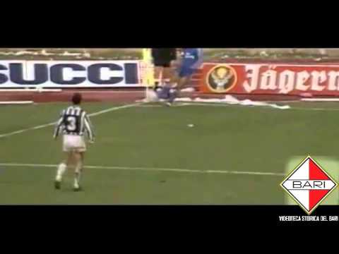 Ascoli-Bari 2-2 1991-1992 Maniero,Benetti,Soda,Platt 13^ giornata