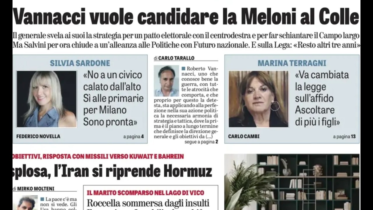 RASSEGNA STAMPA 29 GIUGNO 2026. QUOTIDIANI NAZIONALI ITALIANI  PRIME PAGINE DEI GIORNALI DI OGGI.