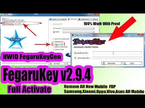 FegaruKey v2.9.4 Beta Tool With HWID Fegaru KeyGen || Full Activate All Mobile Frp Remove Video