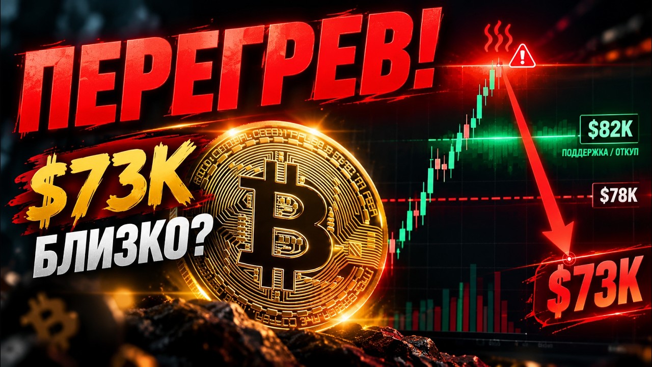 Биткоин ПЕРЕГРЕТ! Коррекция Уже Близко - $78K и $73K Под Угрозой