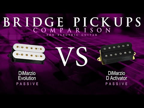 DiMarzio EVOLUTION vs D ACTIVATOR - Passive Bridge Guitar Pickup Comparison Tone Demo