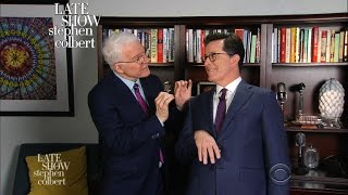 Steve Martin Teaches Stephen Colbert How To Comedy