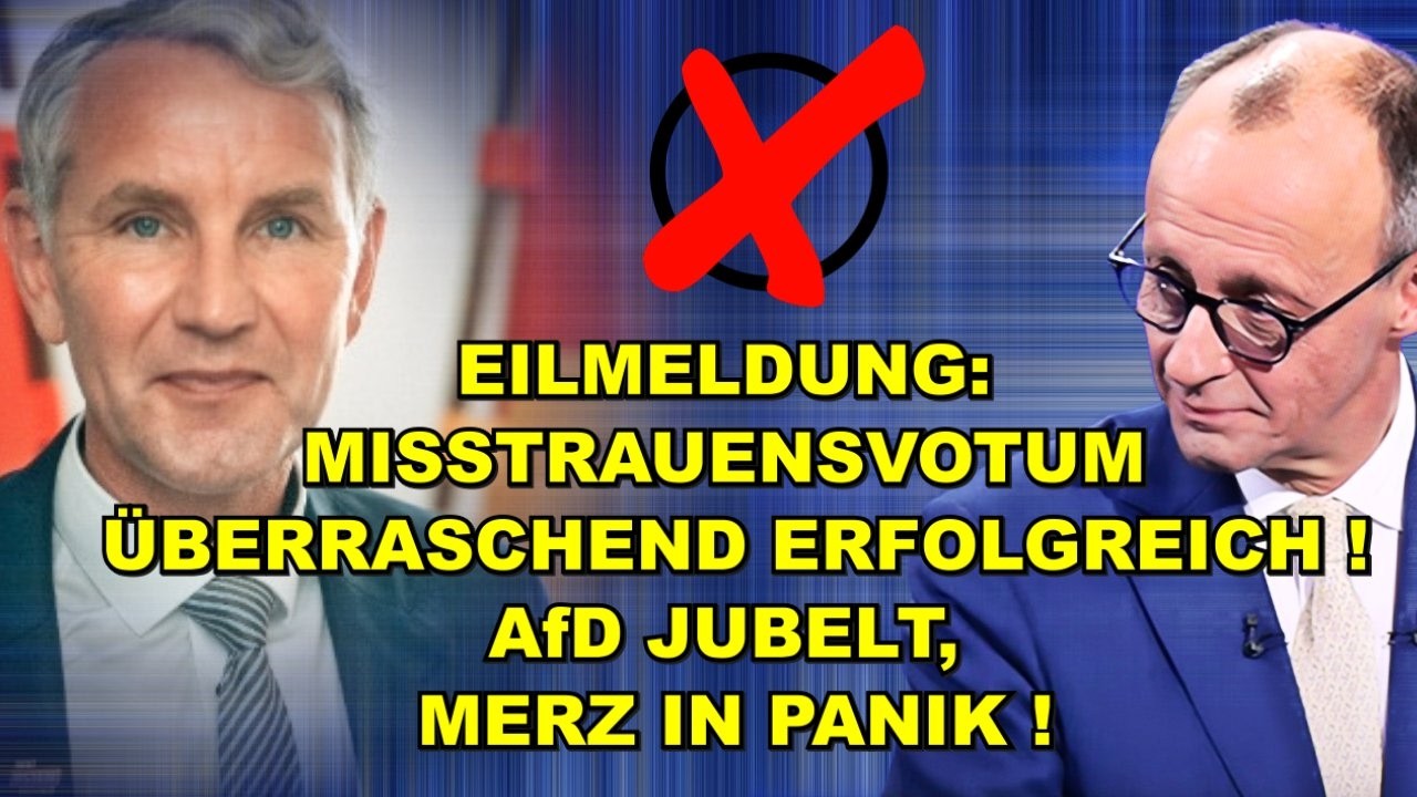 EIL: Misstrauensvotum KLAPPT! AfD JUBELT!