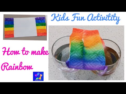 Simple way to create a rainbow/Simple science experiment/kids fun activity/Activity for toddlers