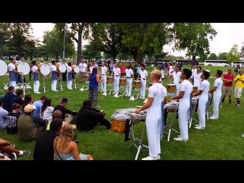 2014 Blue Knights Drumline Warmup- Finals Lot