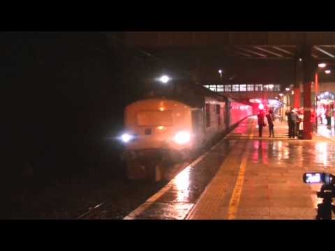 DRS 37423 'Spirit of the Lakes' thrashes out of Lancaster working 2C31 to Barrow-in-Furness 23/01/16
