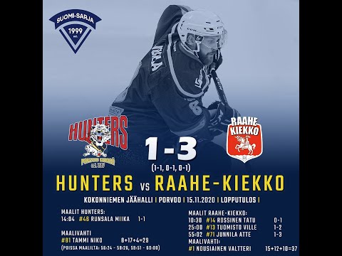 Maalikooste: Hunters - Raahe-Kiekko 15.11.2020