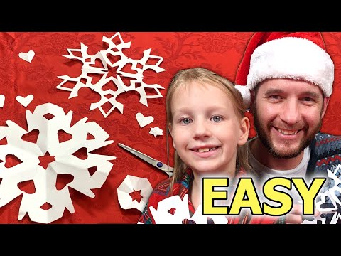 KIDS Can Do This! - How to make easy 6-sided paper snowflakes