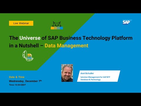 The Universe of SAP Business Technology Platform in a Nutshell – Data Management