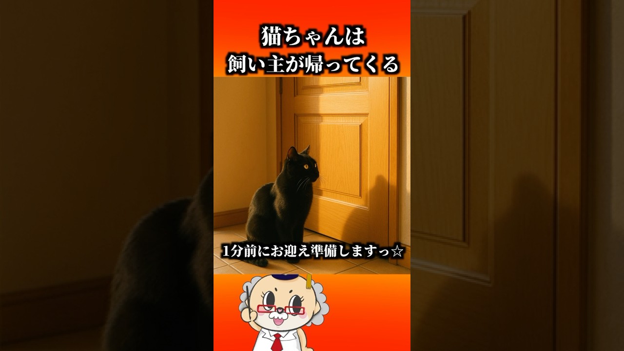猫ちゃんは飼い主が帰ってくる時間が分かりますっ☆#猫のいる暮らし #雑学 #保護猫