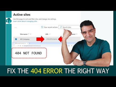How to properly fix Sharepoint online site  - 404 not found