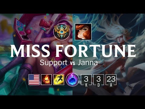 Miss Fortune Support vs Janna - NA Challenger Patch 8.7