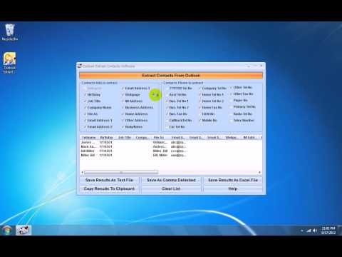 Outlook Extract Contacts Software