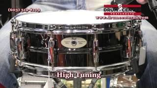Video thumbnail for Pearl Sensitone Elite Beaded Brass Snare Drum 5x14 by Drum Center of Portsmouth