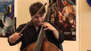 Luis Cabrera (double bass) plays Schubert Arpeggione Sonata D821, I. Allegro Moderato (part1)