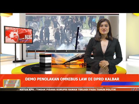 Video of Demo Tolak Omnibus Law di Pontianak Berlangsung Ricuh