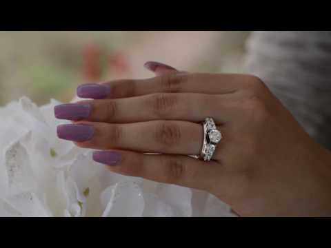 1 Ct. Double Shared Prong Graduated Six Stone Ring Wrap - TwoBirch TB-WRAP-0021-WG-L