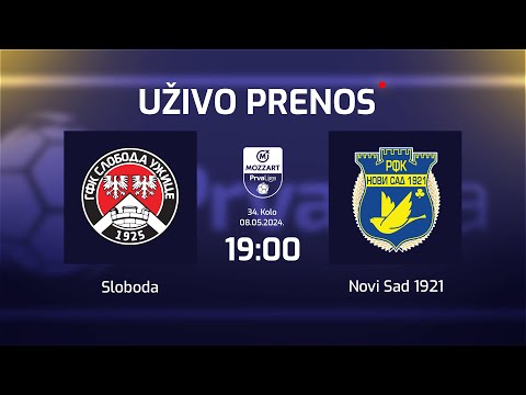 Uživo SLOBODA - NOVI SAD 1921 Mozzart Bet Prva Liga Srbije 34. Kolo
