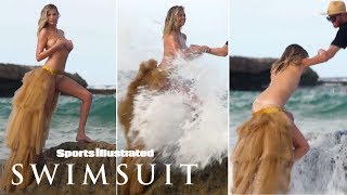 Watch Kate Upton Get Swept Away During Topless Pho