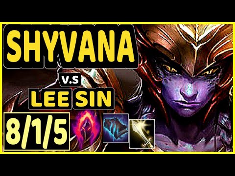 GILIUS (SHYVANA) vs LEE SIN - 8/1/5 KDA JUNGLE GAMEPLAY - EUW Ranked GRANDMASTER