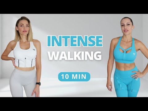 10 Min Intense Walking Workout | Low Impact Cardio Exercises | Warm Up | Aerobics At Home