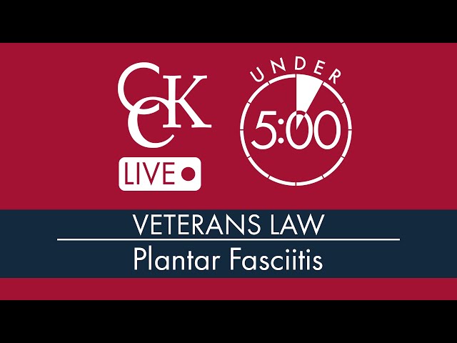 Plantar Fasciitis VA Disability Ratings