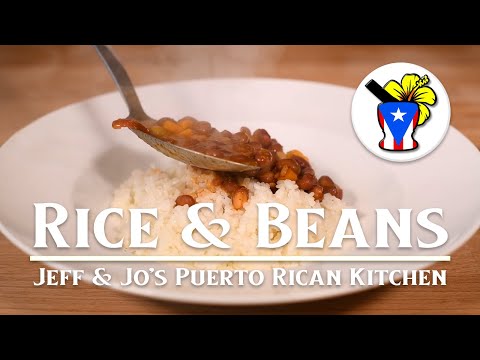 How to make Puerto Rican Rice and Beans - Simple Recipe