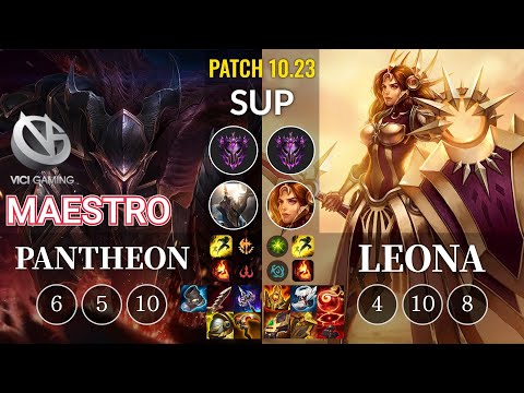 VG Maestro Pantheon vs Leona Sup - KR Patch 10.23