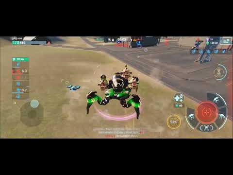 WR Giga Falcon and Ultimate invader duo on powerplant map war robots free for all mode.