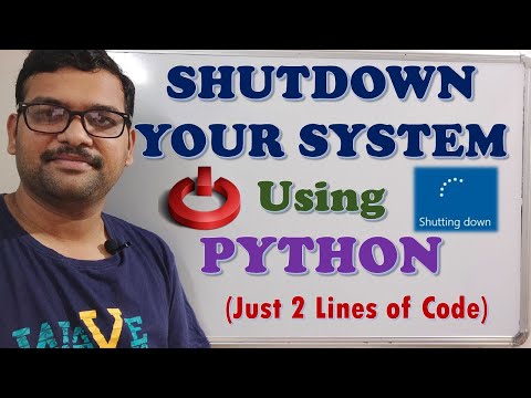 SHUTDOWN YOUR SYSTEM USING PYTHON || SHUTDOWN USING PYTHON