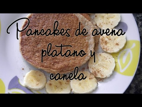 Pancakes fitness de avena, platano y canela