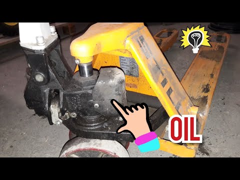 Fix pallet truck. Where to add oil