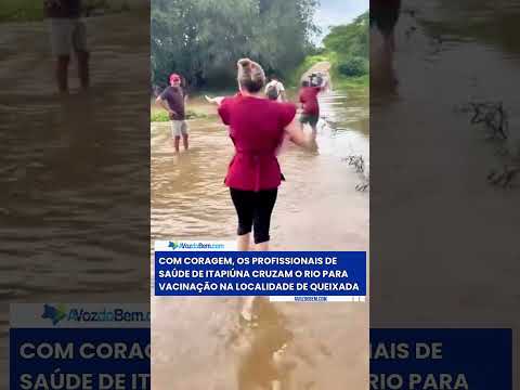 Profissionais de saúde de Itapiúna cruzam o rio para vacinação na em Queixada #youtubeshorts