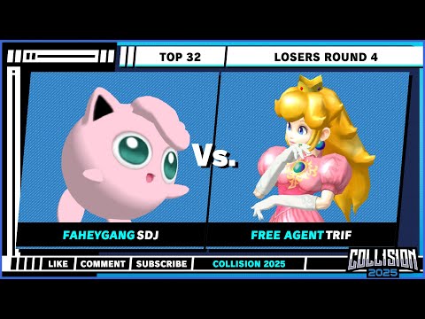 Collision 2025 - Losers Round 4 - SDJ (Jigglypuff) VS Trif (Peach) - Super Smash Bros. Melee