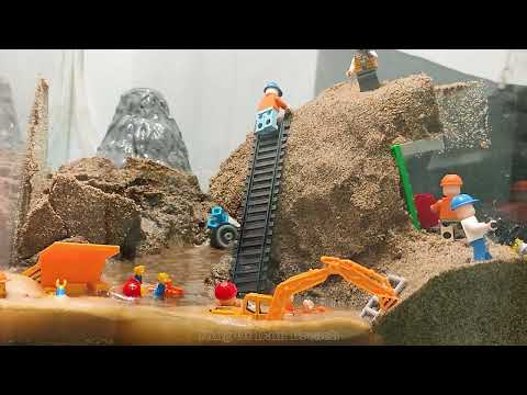 Lego Dam Breach Experiment #15 |Dam Break Destroy Underground Construction Site By Volcanic Eruption