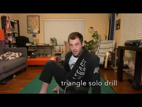 Solo BJJ triangle drill and Toreando pass partner warmup.