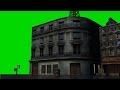 City In Flood Tracking Shot Green Screen 1
