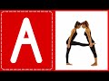 Human Alphabet Verbs A To Z Action Words ABC Flashcards For Toddlers