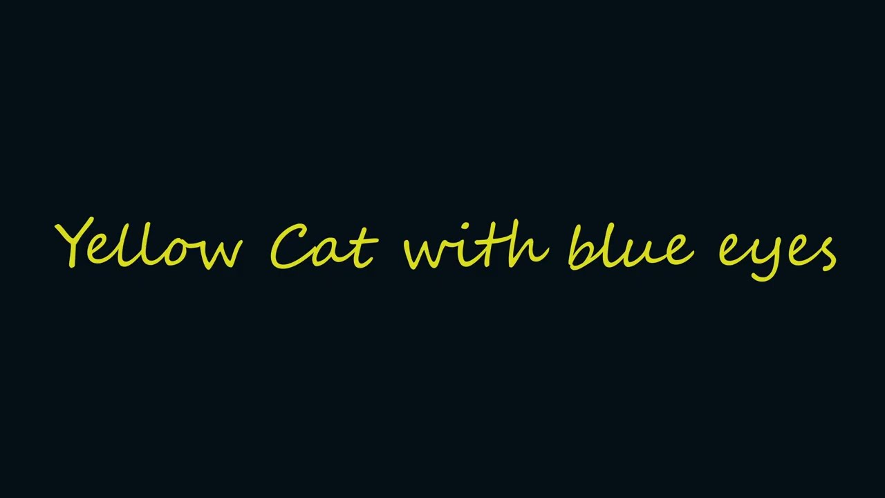Yellow Cat with blue eyes (2025) / OFFICIAL TRAILER