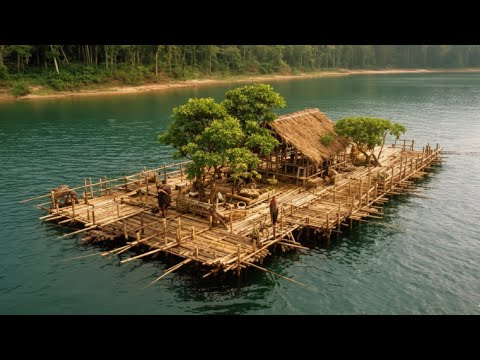 I Spent 365 Days Building a Giant Floating Headquarters on the Water \ From Start to Finish