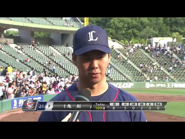 ライオンズ・十亀投手ヒーローインタビュー 2015/6/20 Bs-L