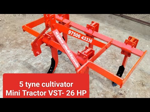 5 tyne cultivator for mini tractor, 4-5