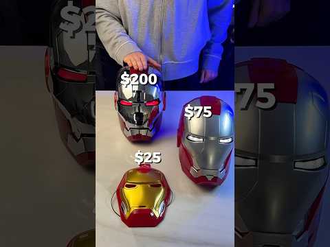 $25 vs $75 vs $200 Iron Man Masks 🤯 #ironman #cosplay #cosplayer