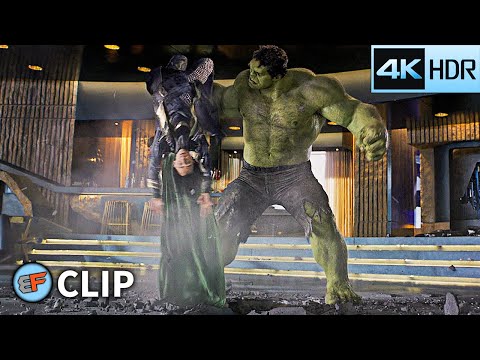 Hulk Smashing Loki - Avengers vs Chitauri Army (Part 4) | The Avengers (2012) 4K HDR Movie Clip